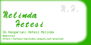 melinda hetesi business card